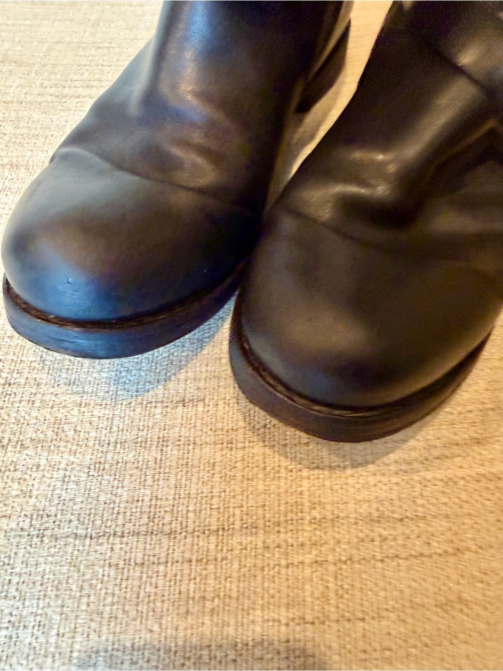 rag & bone Black Leather Combat Moto Boots - Picture 7 of 10